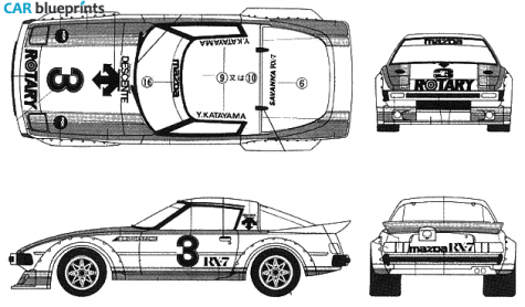 1978 Mazda Savanna/RX-7 Coupe blueprint